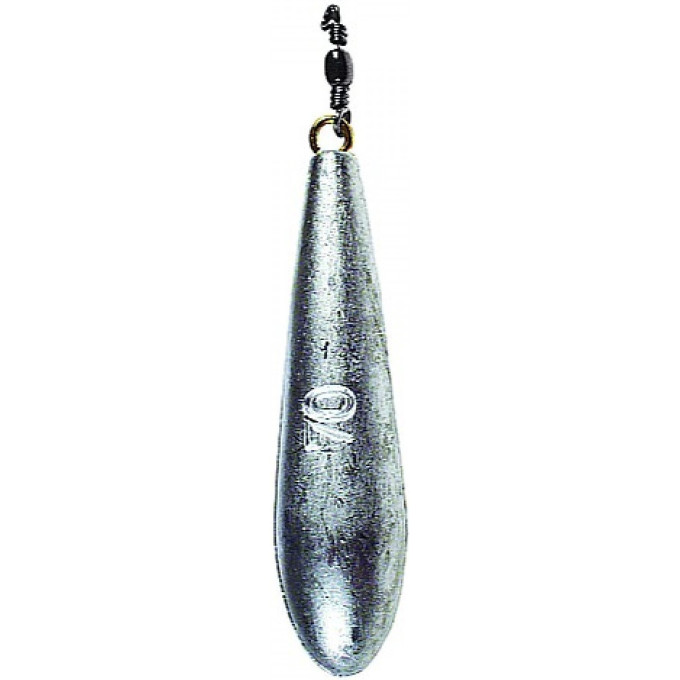 Грузило свинцовое SALMO Торпеда граненое с кольцом и вертлюгой 100г P5520-100